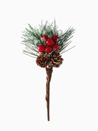 Еловая ветка декоративная «Зимнее волшебство. Грёзы», 14 см - фото 59756352