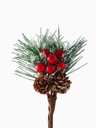 Еловая ветка декоративная «Зимнее волшебство. Грёзы», 14 см - фото 59756353