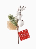 Еловая ветка декоративная «Зимнее волшебство. Грёзы», 19 см (комплект 3 шт) - фото 59756359