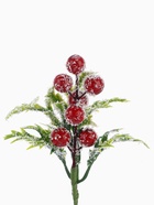 Еловая ветка декоративная «Зимнее волшебство. Очарование», 14 см - фото 60084662