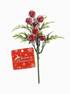 Еловая ветка декоративная «Зимнее волшебство. Очарование», 14 см - фото 60780200