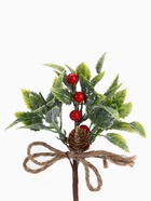 Еловая ветка декоративная «Зимнее волшебство. Очарование», 16 см - Фото 5