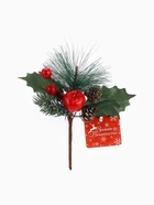 Еловая ветка новогодняя «Зимнее волшебство. Очарование», 17 см 4306258