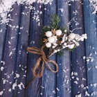 Декор "Зимнее очарование" ягодки снежинка блеск, 20 см - Фото 3