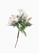 Еловая ветка декоративная «Зимнее волшебство. Сияние», 18 см 4306283