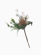 Еловая ветка декоративная «Зимнее волшебство. Сияние», 18 см 4306283