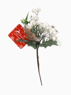 Еловая ветка декоративная «Зимнее волшебство. Сияние», 18 см 4306283