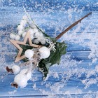 Декор "Зимнее сияние" звезда ягодки листья, 20 см - фото 3191819