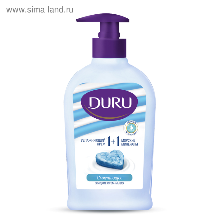 Жидкое мыло DURU 1+1 «Морские минералы», 300 мл - Фото 1