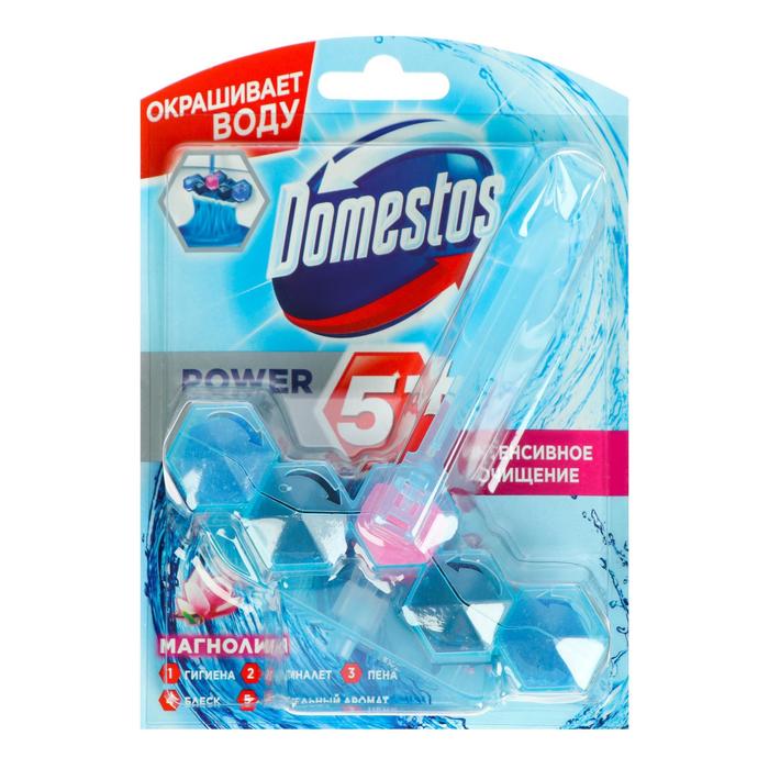 Блок для очищения унитаза Domestos Power 5+ «Магнолия», 53 г - Фото 1