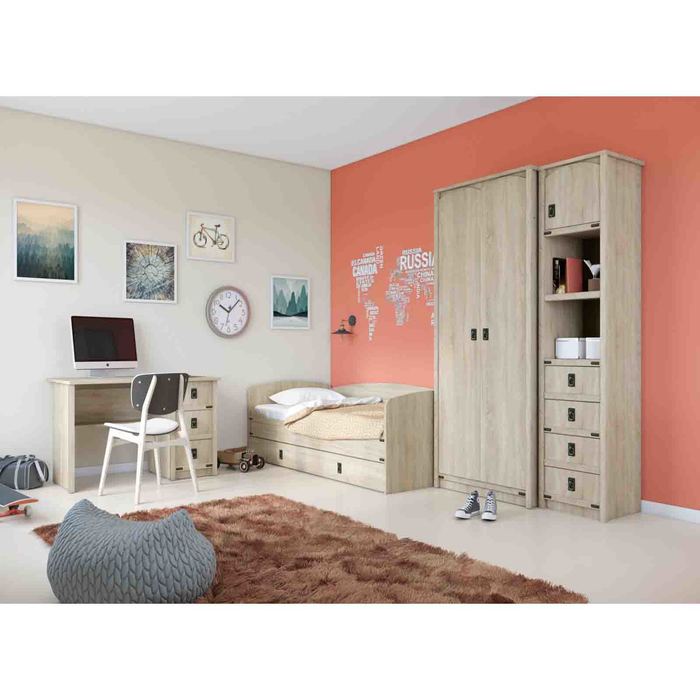 Шкаф 2-х дверный «Валенсия», 910 × 520 × 2090 мм, цвет дуб сонома - фото 1884946935