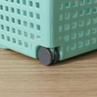 Контейнер для хранения хозяйственный Виолет «Лофт», 31×21×12,5 см, на колёсах, цвет шалфей - Фото 4