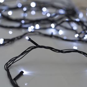

Гирлянда «Нить» 10 м, IP20, тёмная нить, 100 LED, свечение белое, 8 режимов, 220 В, УЦЕНКА