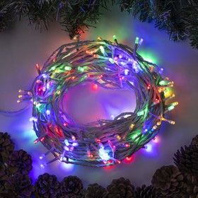 УЦЕНКА Гирлянда «Нить», 20 м, IP20, 200 LED, 220 В, 8 режимов, белая нить, свечение мульти 4539658
