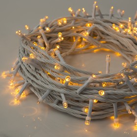 УЦЕНКА Гирлянда «Нить», 20 м, IP20, 200 LED, 220 В, 8 режимов, белая нить, свечение белое 4539773