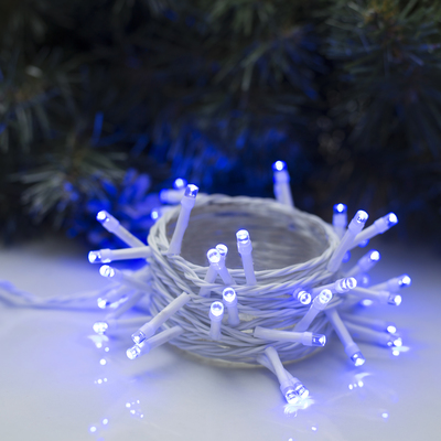 УЦЕНКА Гирлянда «Нить», 5 м, 50 LED, 220 В, 8 режимов, свечение синее