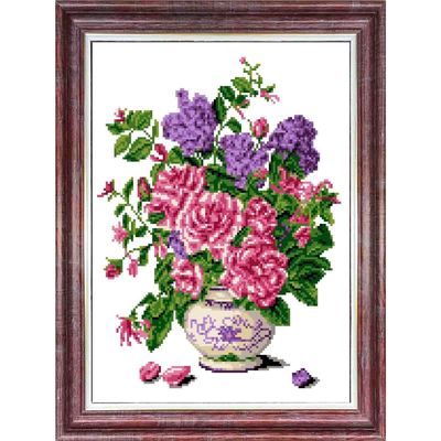 Канва с нанесённым рисунком для вышивки крестиком «Запах роз», размер 23x30 см