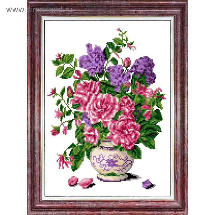 Канва с нанесённым рисунком для вышивки крестиком «Запах роз», размер 23x30 см - Фото 1