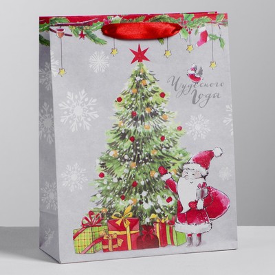 Пакет крафтовый вертикальный «Новогоднего чуда», MS 18 × 23 × 8 см