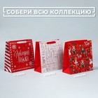 Пакет подарочный новогодний ламинированный квадратный «Снежного Нового года!», 30 х 30 х 12см, Новый год - Фото 7