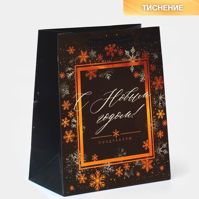 Пакет «Поздравляю с Новым годом!», 18×23×10 см