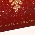 Пакет вертикальный «Золотая снежинка», 31 × 40 × 11 см - фото 804173951