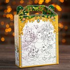Подарочная коробка "Снеговик и мышки", с раскраской, 16,8 х 7 х 25 см - Фото 2