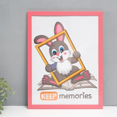 Фоторамка для фото 30×40 см Charleston, шир. 18 мм, толщ. 12 мм, розовый, (пластиковый экран)