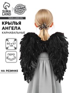 Крылья ангела, 60×57 см, чёрные - Фото 1