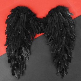 Крылья ангела, 60х57 см, цвет чёрный