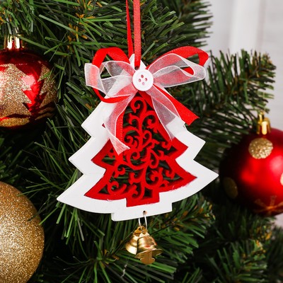 Елочная игрушка «С узорами и колокольчиками», МИКС