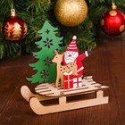 Декор «Дед мороз с оленем на санях» - Фото 1