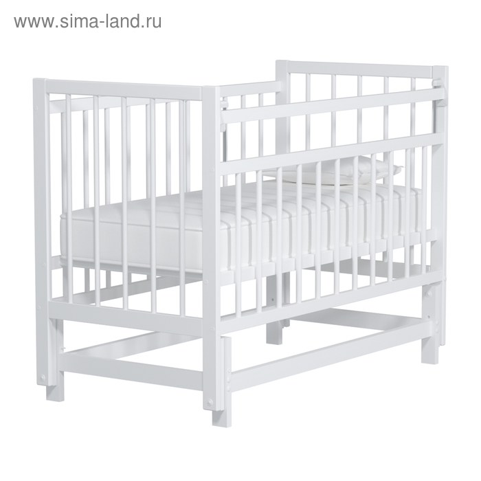 Кровать детская «Колибри-Мини» маятник продольный, цвет белый - Фото 1