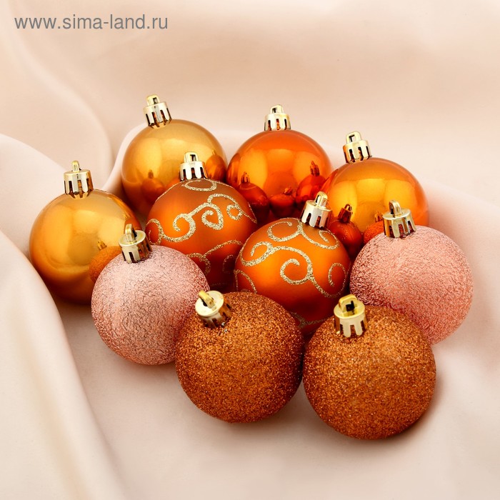 Набор шаров пластик d-5 см, 25 шт "Империя - узор" - Фото 1