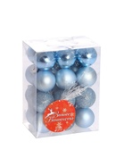 Ёлочные игрушки «Камея», шары новогодние, d=3 см, набор 24 шт., голубой - Фото 8
