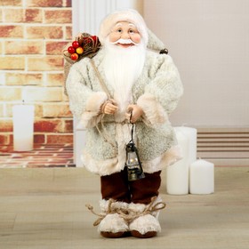 Дед Мороз "В шубке, с фонариком и гостинцами" 46 см