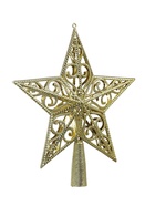 Звезда на ёлку (верхушка), рельефный узор, 19×22 см, золотистый 4322929