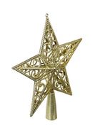 Звезда на ёлку (верхушка), рельефный узор, 19×22 см, золотистый 4322929