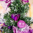 Искусственная ёлка настольная «Зимнее волшебство. Зимний лес» 27 см, ветки ПВХ отгибаются, сиреневая - Фото 3