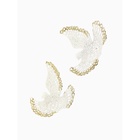 Ёлочные игрушки 2 шт. «Зимнее волшебство. Птица» пластик, 12×12 см, бело-золотой - Фото 7