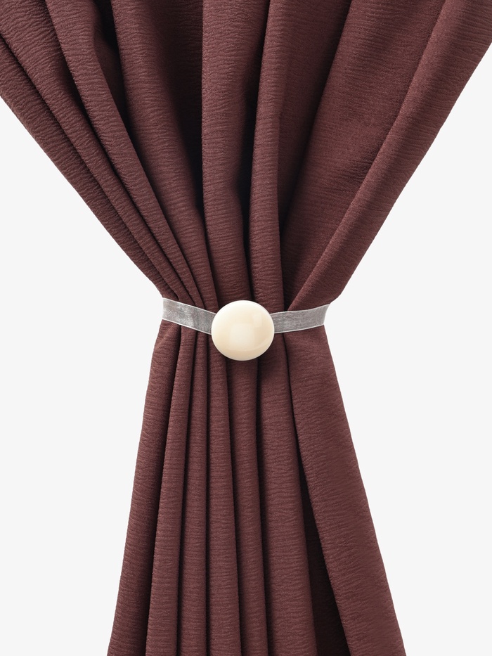 Подхват для штор, d=4 см, молочный - Фото 1