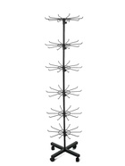 Вертушка, 6 ярусов по 10 крючков, 40×40×160 см, чёрная - Фото 2