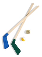 Набор для игры в хоккей (клюшка 2 шт., ворота, шайба, мяч), цвет МИКС - Фото 10