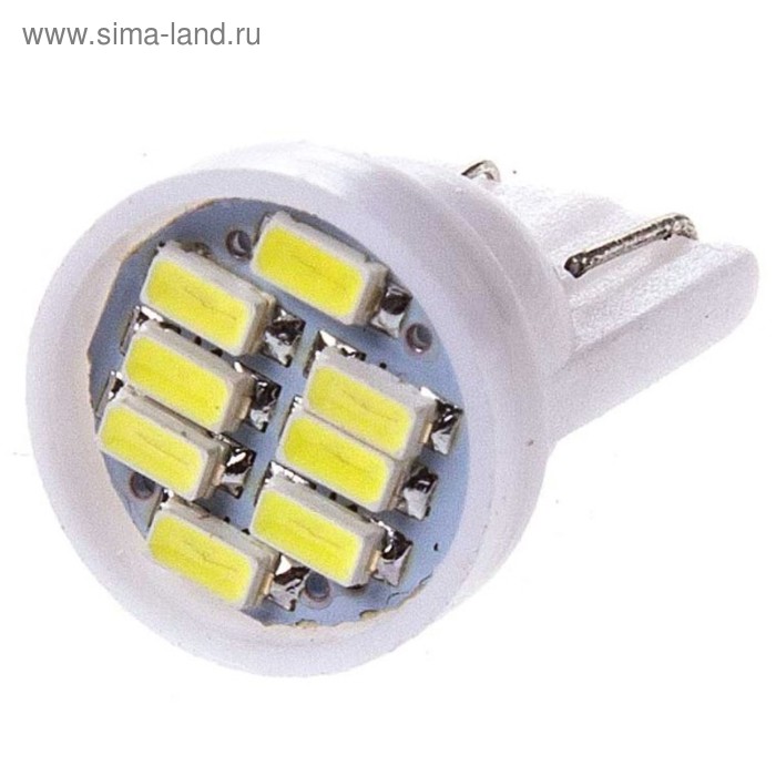 Лампа светодиодная Skyway T10 (W5W), 24 В, 8 SMD диодов, без цоколя, S08202007 - Фото 1