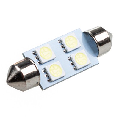 Лампа светодиодная Skyway T11 (C5W), 12 В, 4 SMD диода, c цоколем 39 мм, S08201171
