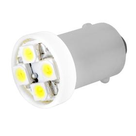 Лампа светодиодная Skyway T8.5 T4W, 12 В, 4 SMD диодов, с цоколем BA9S, Конус, S08201225 4538368