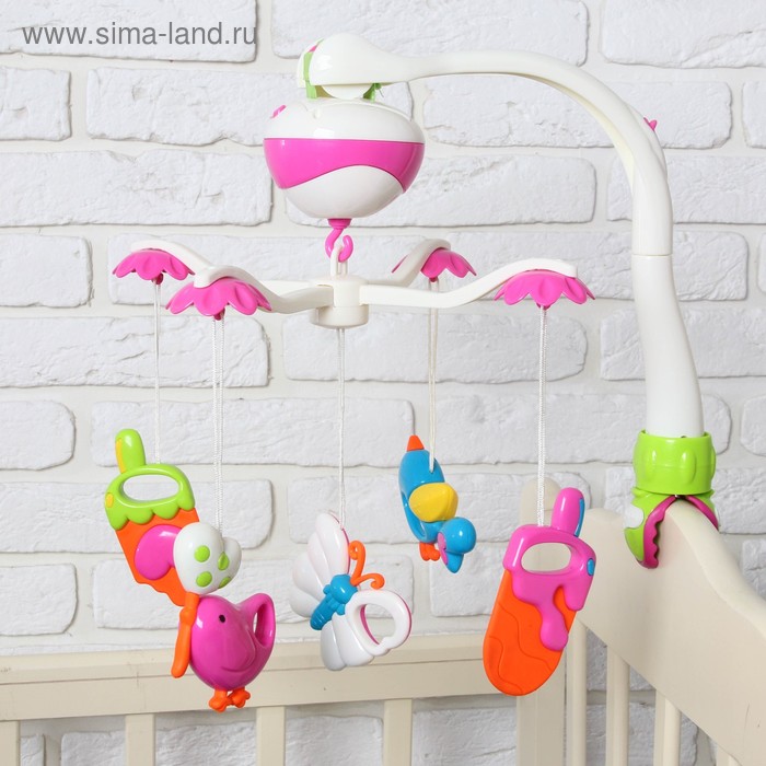 УЦЕНКА Мобиль музыкальный на кроватку «Полянка», работает от батареек, Крошка Я - Фото 1