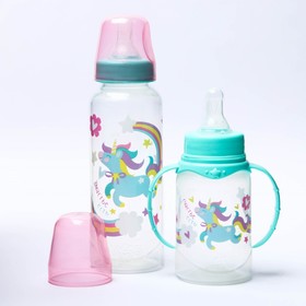 {{photo.Alt || photo.Description || 'УЦЕНКА Подарочный детский набор «Волшебная пони»: бутылочки для кормления 150 и 250 мл, прямые, от 0 мес., цвет розовый'}}