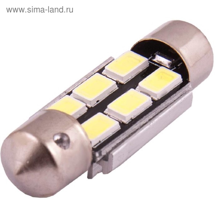 Лампа светодиодная Skyway T11 (C5W), 12 В, обманка, 6 SMD, с цоколем, S08201150 - Фото 1