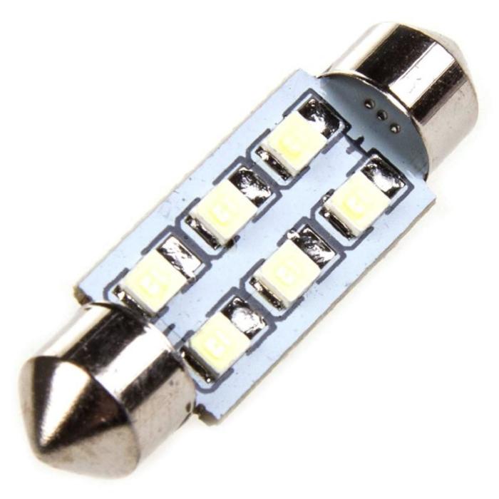 Лампа светодиодная Skyway Т11 (C5W), 24 В, 6 SMD с цоколем 11х39 мм, S08202020 - Фото 1